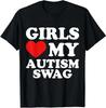 Autism Supporter Shirt Infinity Heart Spread Awareness and Love Unisex Style for Women Graphic Custom Printed TShirts