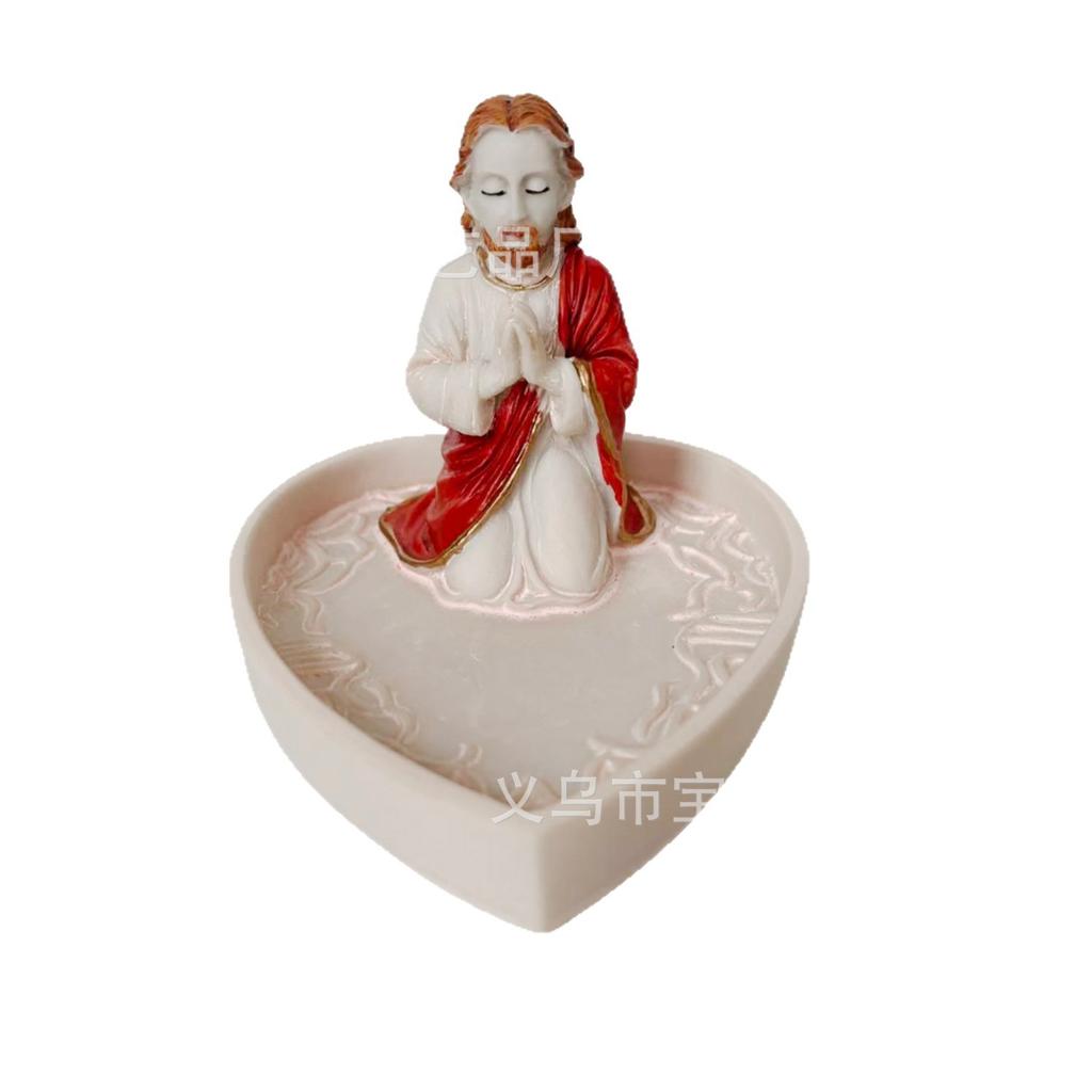 Virgin Mary Rosary Holder Bead Holder Jewelry Box Holder Resin Crafts