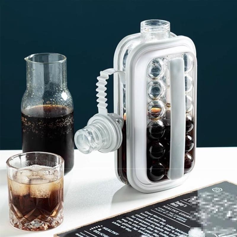 Νέα Αναδιπλούμενη Παγομηχανή Μπουκάλι Νερού Καλούπι Παγοποίησης Μαλακή Σιλικόνη Τροφίμων Παγομηχανή 2 σε 1 Βραστήρας Παγοθήκη Παγάκια Οικιακής Χρήσης