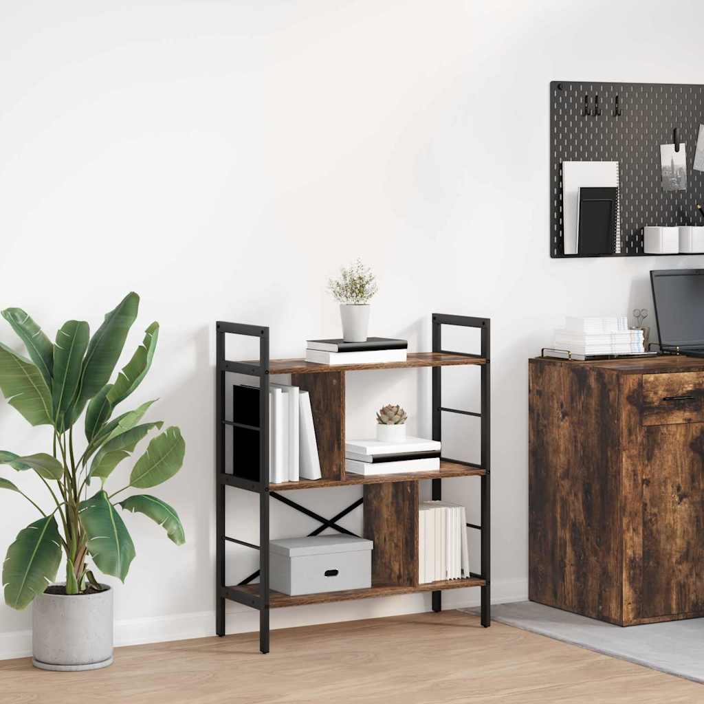 Bookshelf Smoked Oak 75 x 30 x 91 cm Particleboard