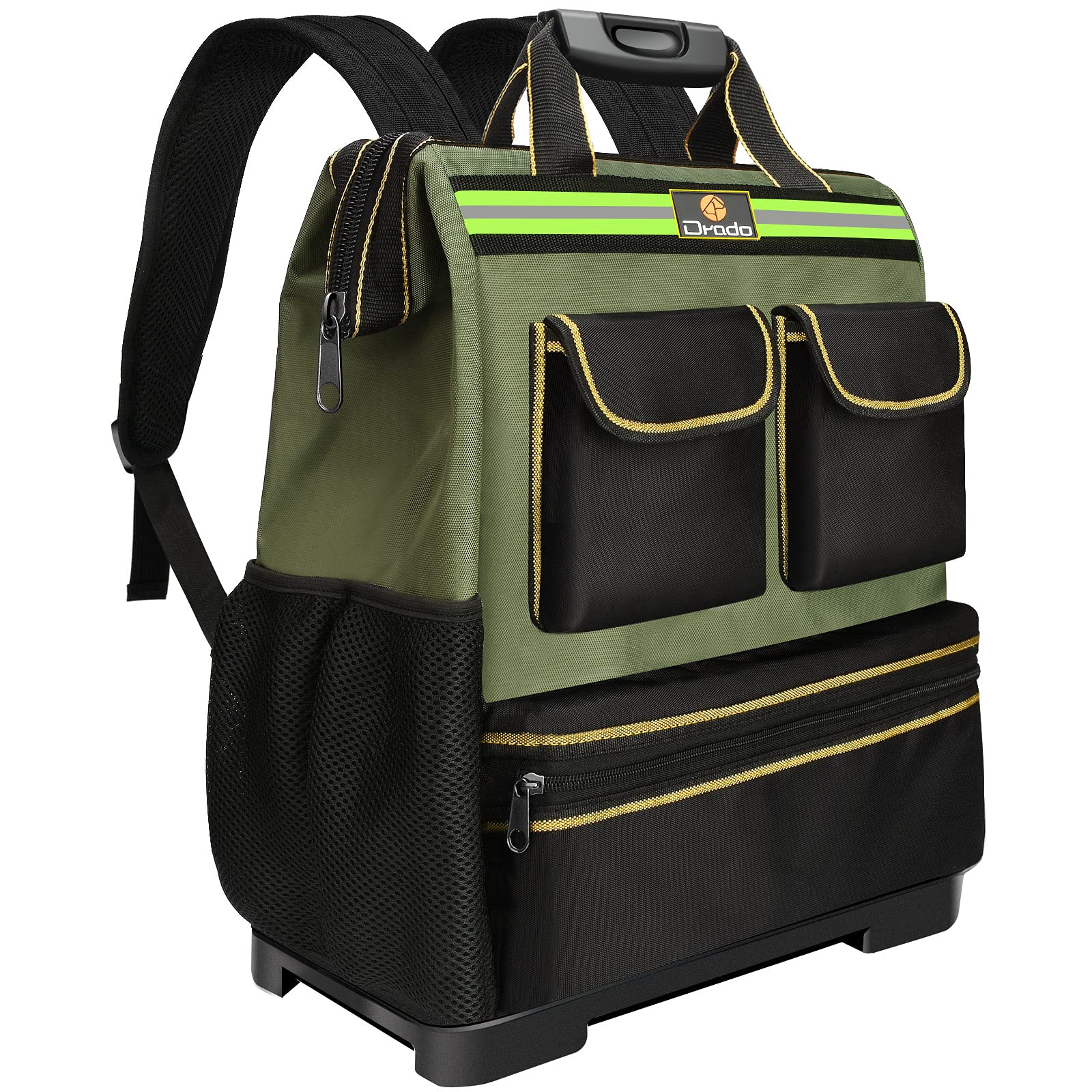 

Drado Инструмент Инструмент Большой Усиленный Пластик Жесткий Оксфорд Светоотражающий Инструмент Наружный Рюкзак, Сумка, Вместимость, Ручка, 2-сторонний, Разделенный, Многофункциональный, Дно,