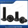 Iron Black Cross Recessed Pad Pan Head Machine Screws M1.4-M4