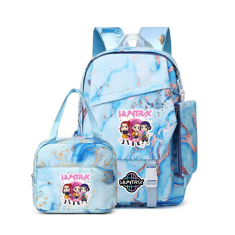 Kpop Witch Hunter School Bag Elementary And Secondary School Backpack Digital Printing Men S And Women S Cartoon Backpack Three piece set