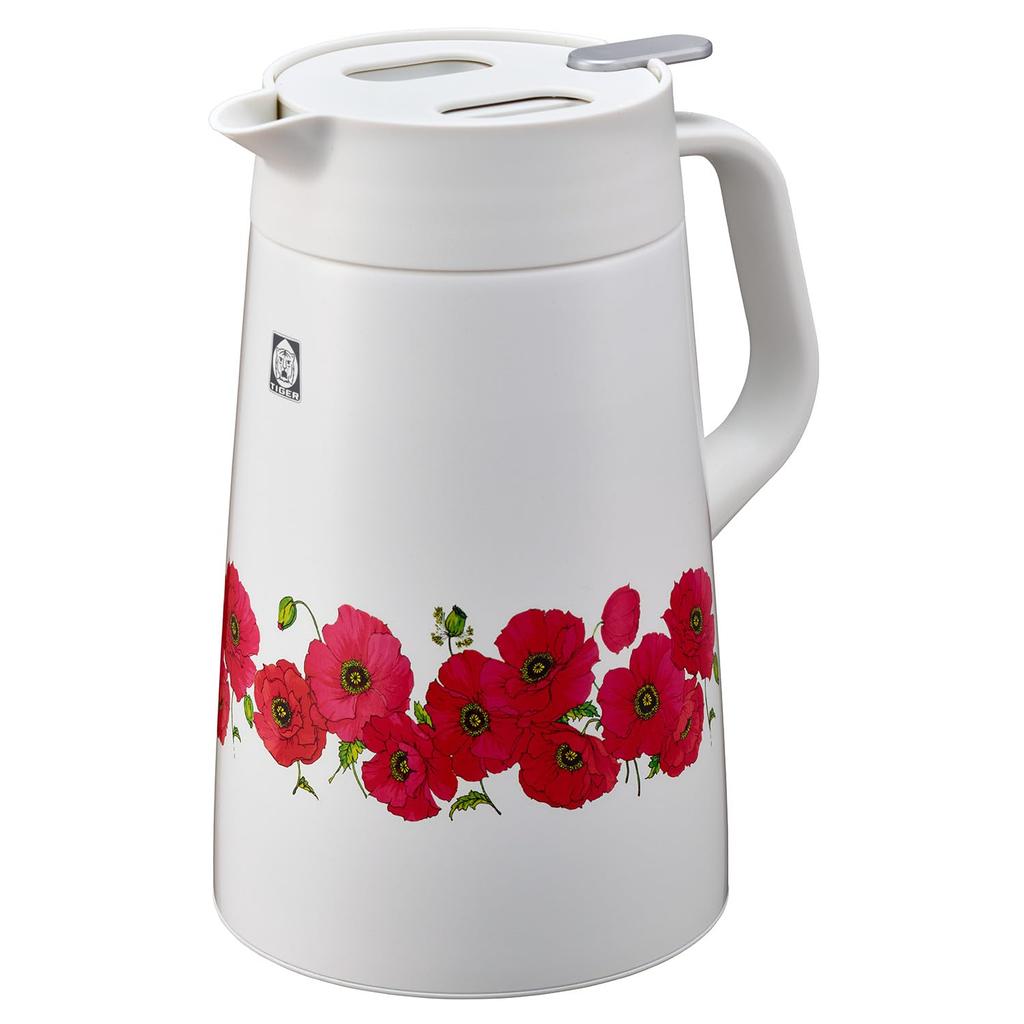 Tiger Vacuum Insulated Stainless Steel Pot, Web Exclusive, 100th Anniversary Model, Retro Poppy Pattern, PWO-T120WF