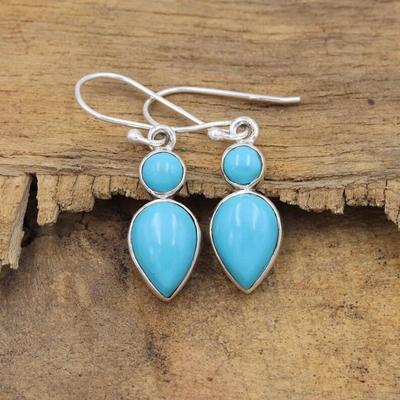 Turquoise Earring, 925 Sterling Silver, Women Earring, Handmade Jewelry, Silver Jewelry, Designer Earring, Mom Gift