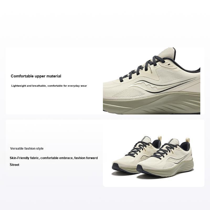Saucony Повседневная амортизация Удобные Дышащие Низкие Lancer 3 Мужские Кроссовки Бежевый Черный S28226-5 45