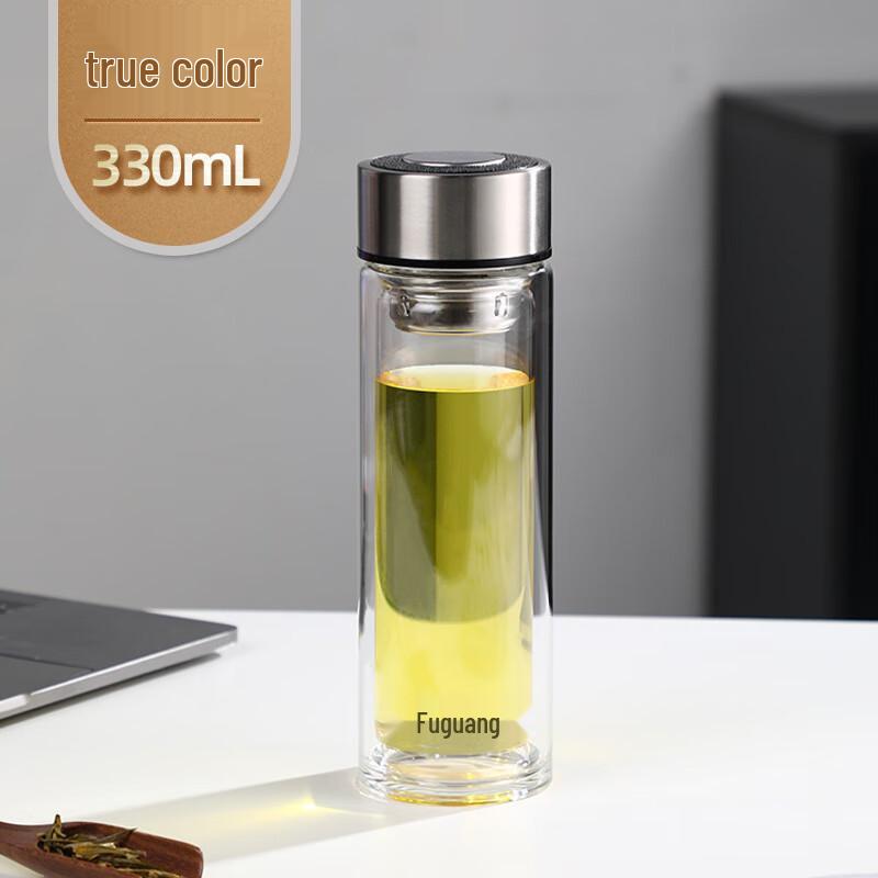 Fuguang Double-Layer Tea Infuser Glass Mug