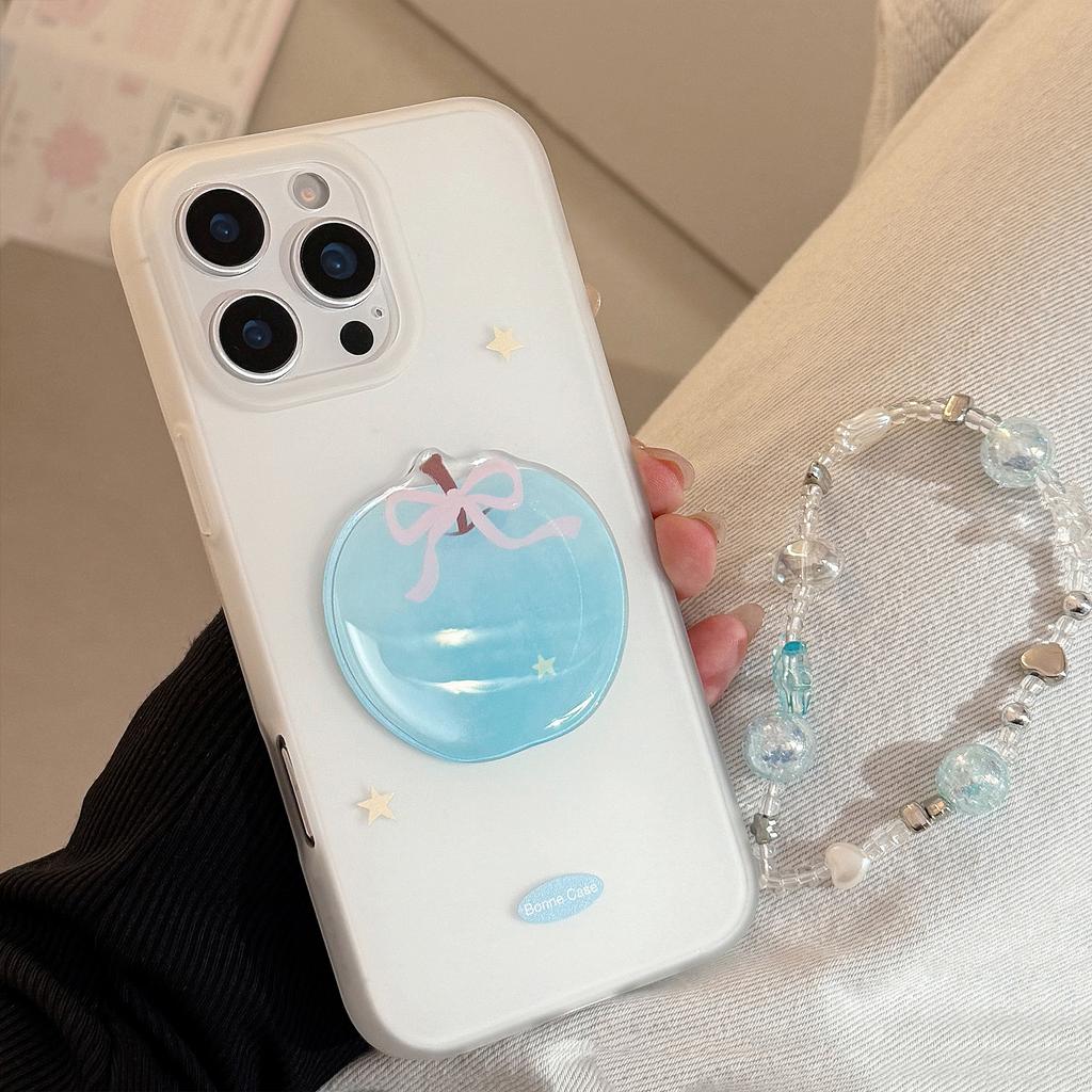 Blue Apple 16 Mobile Phone Case Iphone15promax Suitable for 17 Soft Set 11 Small Fresh Fruit 13 Hanging Chain 12