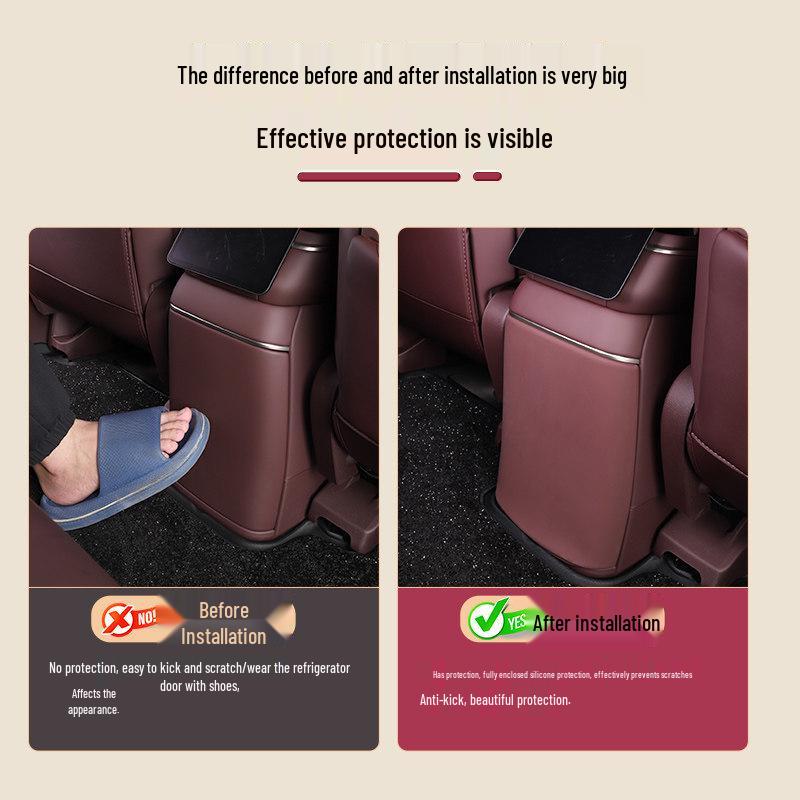 NIO ES8 Refrigerator Kick Protection Mat: Fits 26 Models, Second Row Center Console Anti-Dirt Cover for Car Interior.
