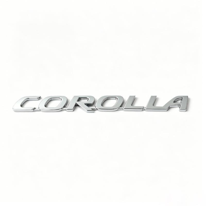 Suitable for car logo COROLLA tail logo personalized modification metal English letter label car sticker black