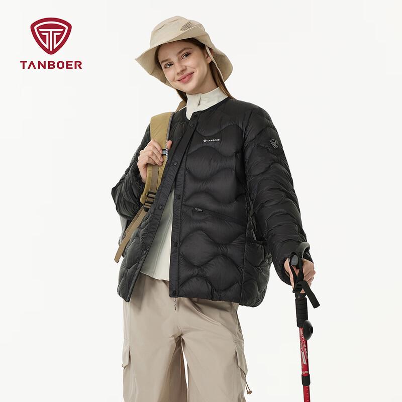 Tanboer Women's Collarless Lightweight Short Down Jacket TB5330270D