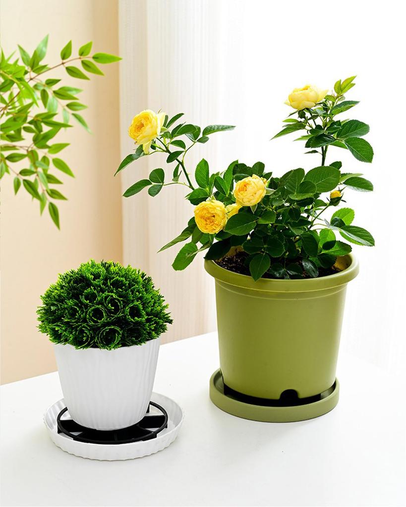 Yemax Plant Pot Houseplant Pot Bottom Net Raise Pads for 20cm Diameter Plant Plastic Plant Pot Plant Pot Multifunctional Bonsai Drainage Mesh Mat for