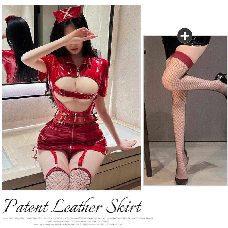 Mini Skirt Nurse Uniform Cosplay Sexy Costume Women Role Playing Uniform Porn Oufit Suit Open File Free Temptation Pajamas 18+