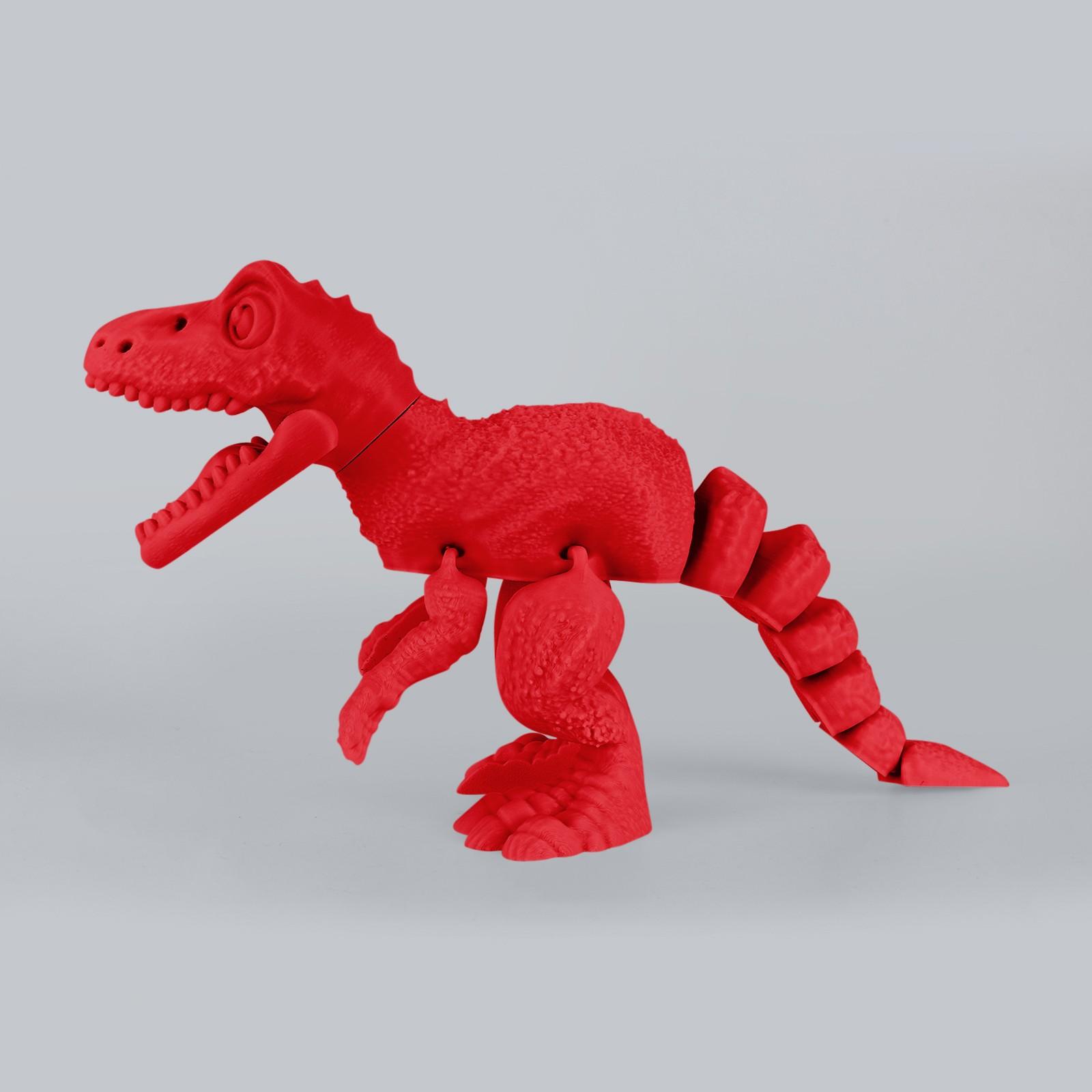 

3D-печатная модель игрушечного динозавра, игрушка-украшение, реалистичная мобильная модель динозавра One Size красный