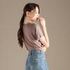 RAIN.CUN Women's High-Elastic Slim Fit Short Sleeve T-Shirt