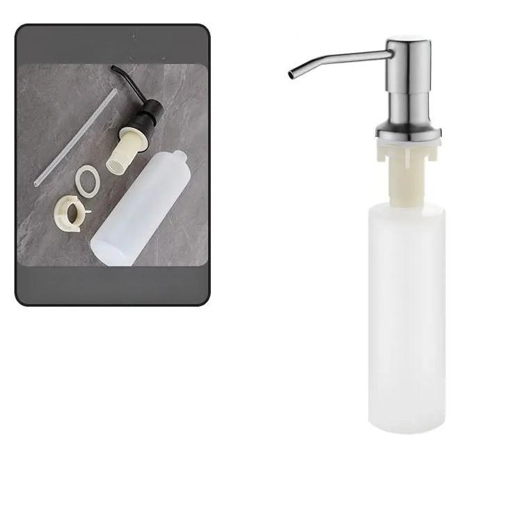 304 300/500ML Stainless Steel Kitchen Sink Soap Dispenser Extension Tube Dish Soap Press Pump Head Outlet Head Extender