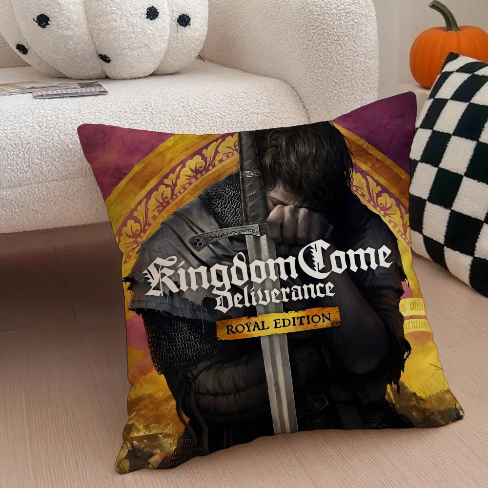 K-Kingdom Come D-Deliverance 2 Cushion Cover Linen Pillow Case Soft Breathable Protective Couch Room Decoration