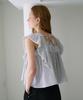 DEHEVE Check Ruffle Blouse [Ivory]