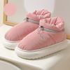 Woman Boots Thick Bottom Waterproof Warm Plush Female Cotton Shoes  Winter fur Leisure Chunky Round Toe Women Snow Boot