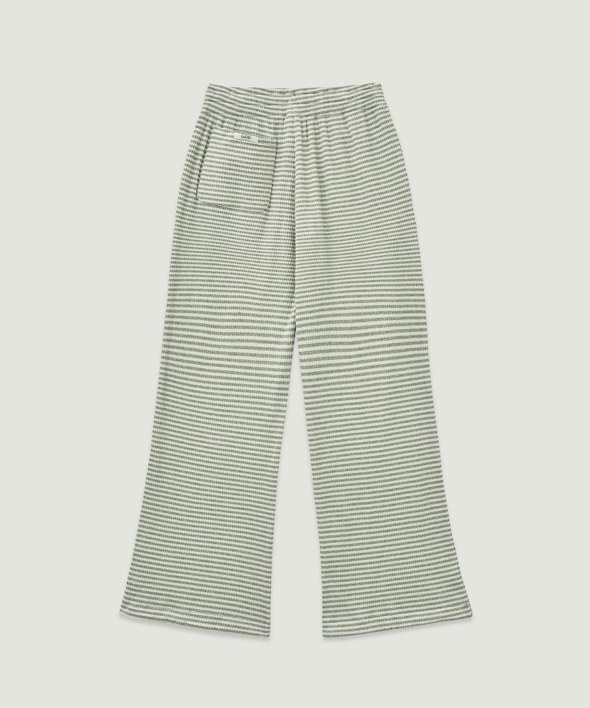 LMOOD WOMEN Puppy Stripe Lounge Pants Warm Grey
