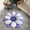 Alfombra de Piso Floral de Felpa Alfombra de Piso con Forma de Flor Visual 3D de Secado Rápido Antideslizante Absorbente para Decoración de Baño Dormitorio Sala de Estar