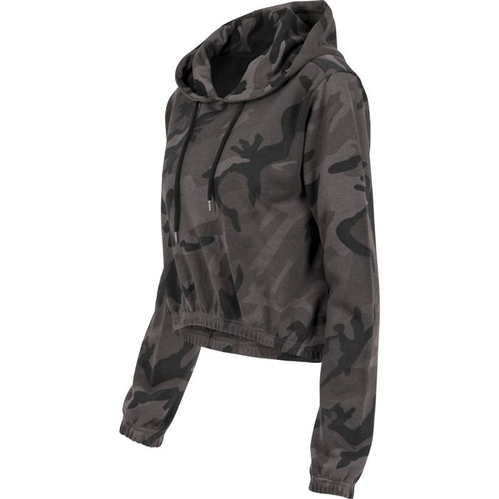 Sweatshirt à capuche - Urban Classics - Rose camouflage - Manches longues - Coton - Court