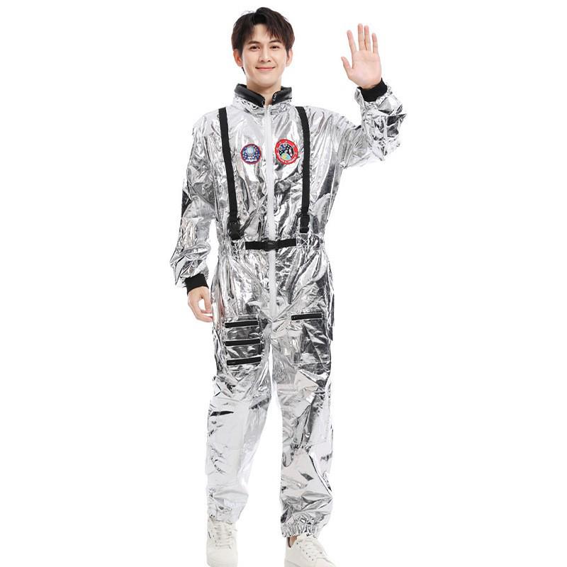 Halloween Astronaut Raumanzug Silber Body Unisex Erwachsene Kostüm