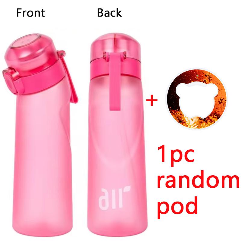1 Stück Luftaromatisiertes Wasserflasche Mit 1 Stück Zufälligem Geschmacks-Pod Sportliche Duftende Wasserflasche 0 Zucker Aromen Ring Outdoor Wasserbecher