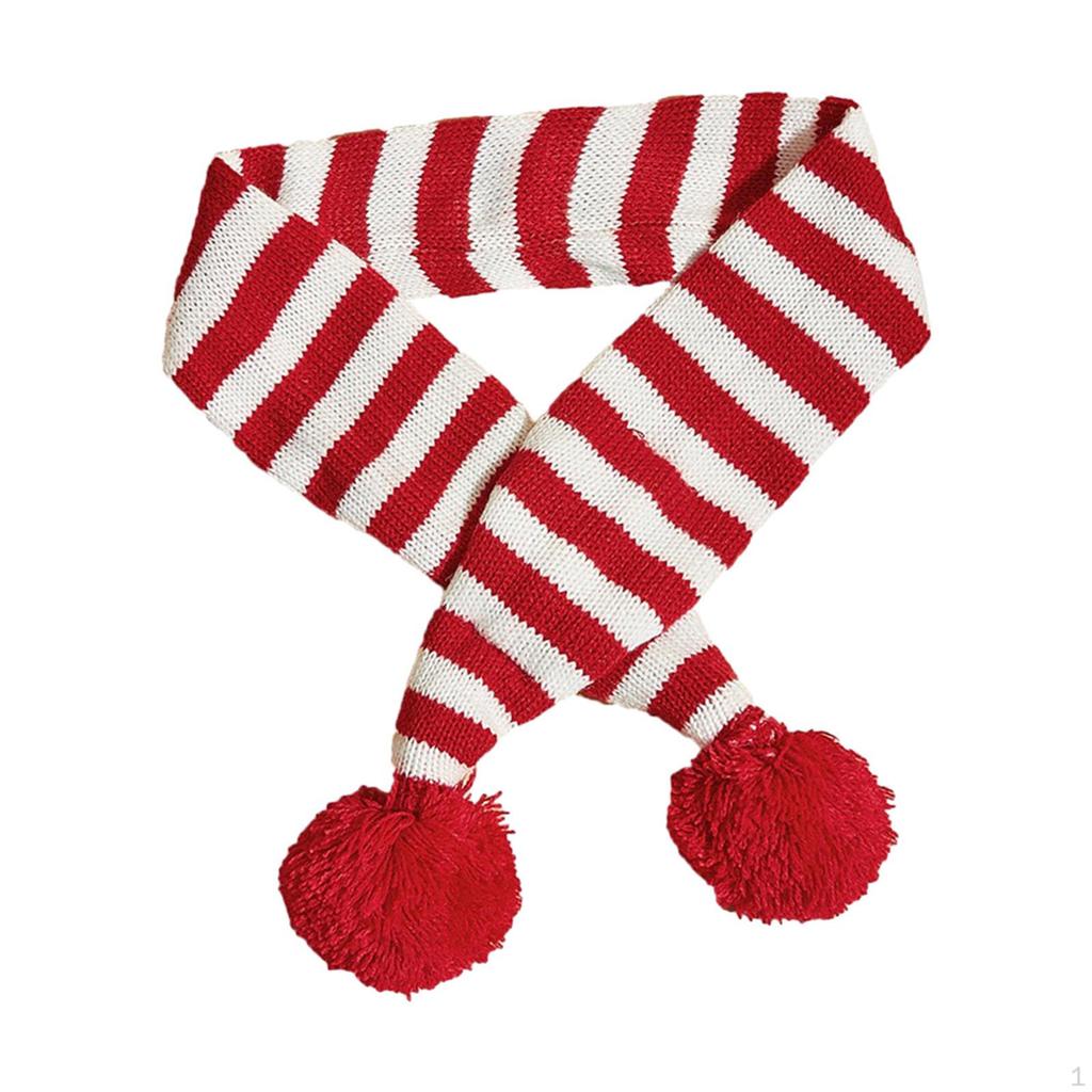 Christmas Dog Cat Santa Scarf Xmas Pet Knitted Winter Neck Warmer Costume for Puppy