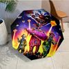 Clown Horror Umbrella Folding Umbrella, Automatic Umbrella 8-Frame for Travel, Camping Use Gift for Halloween Christmas