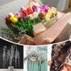 5/10Pcs 15cm Acrylic Bead Drop Stems Flower Bouquet Crystal Bud Branches Flower for Wedding Home Decoration Floral Decor Craft