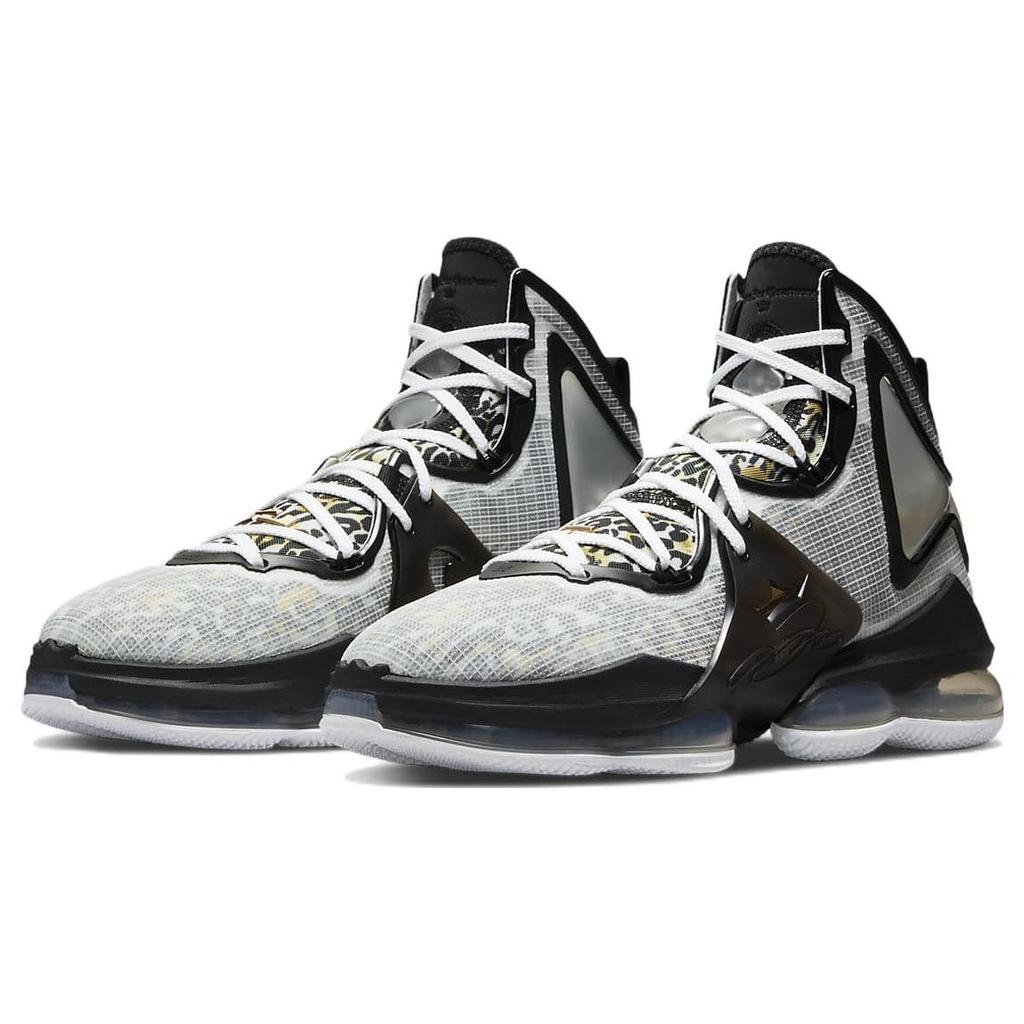 Nike LeBron 19 Herren Sneaker Weiß Schwarz Metallic-Gold CZ0203-100