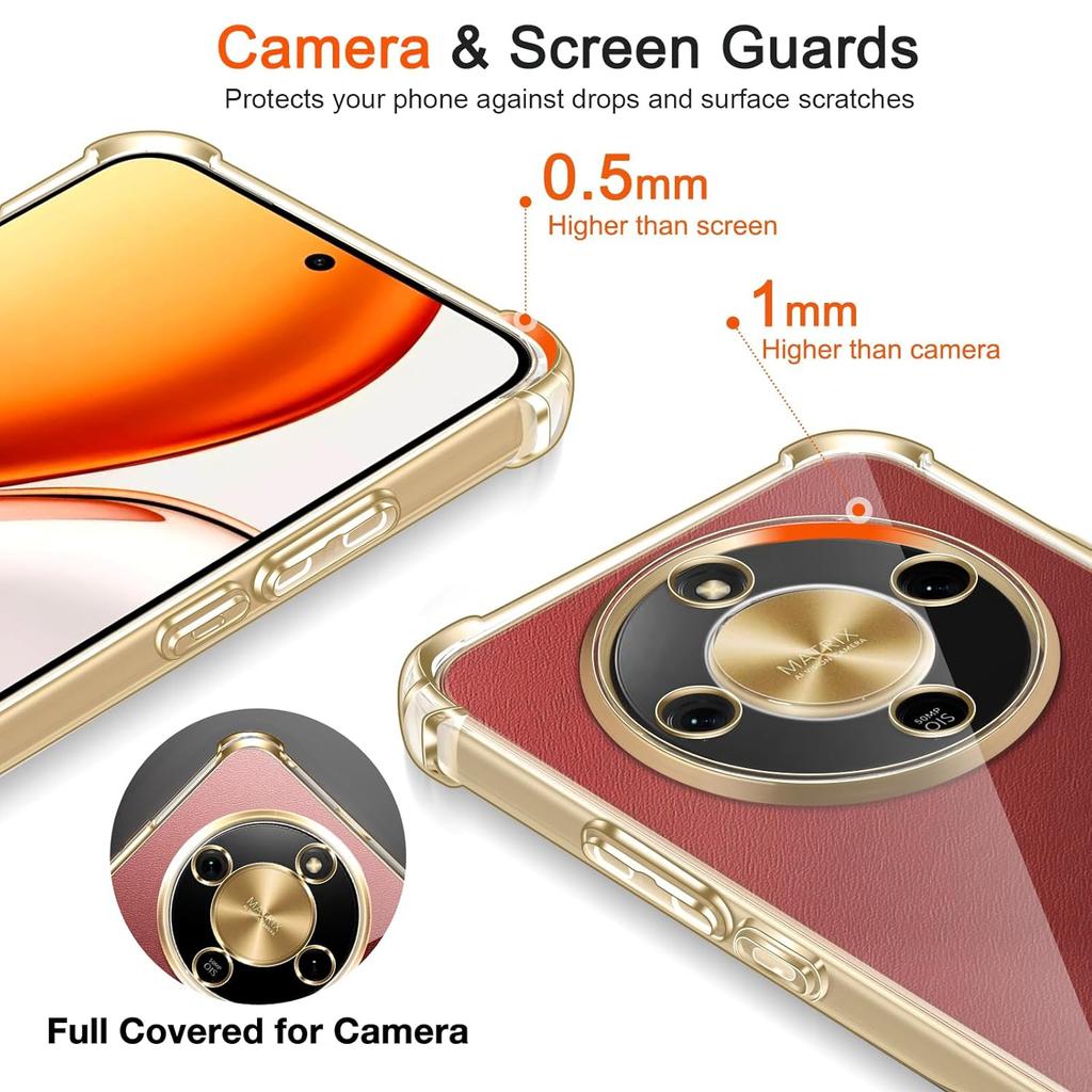 Four-Corners Shockproof TPU for Honor Magic 8 Lite Magic 8 Pro X9d Protective Cover Transparent Back Shell Frame Funda Coque
