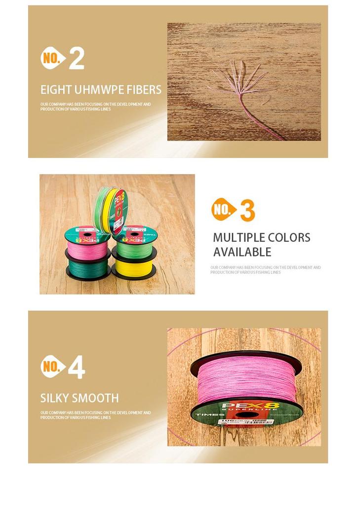 8-Strand PE Fishing Line, 500m - Abrasion Resistant, High Tensile Strength Leader Line 