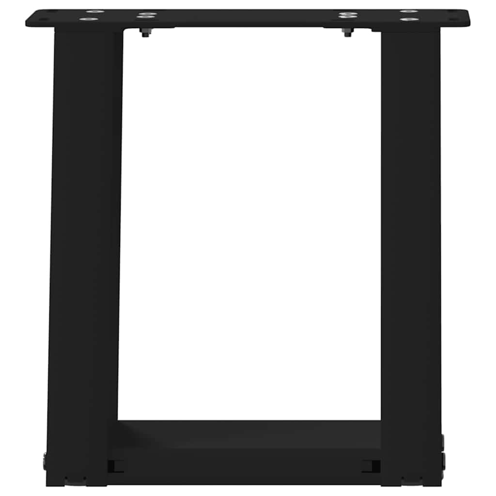 Vidaxl Coffee Table Legs, 2 Pcs, Black, 30X(30-31) Cm, Steel