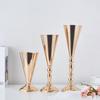 Fashion Iron Flower Vase Golden Exquisite Metal Vases European Candle Holder Home