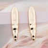 Irregular Hammer Strips Golden Stud Earrings for Women Girl Korean Love Aesthetic Daily Life Minimalist Jewelry