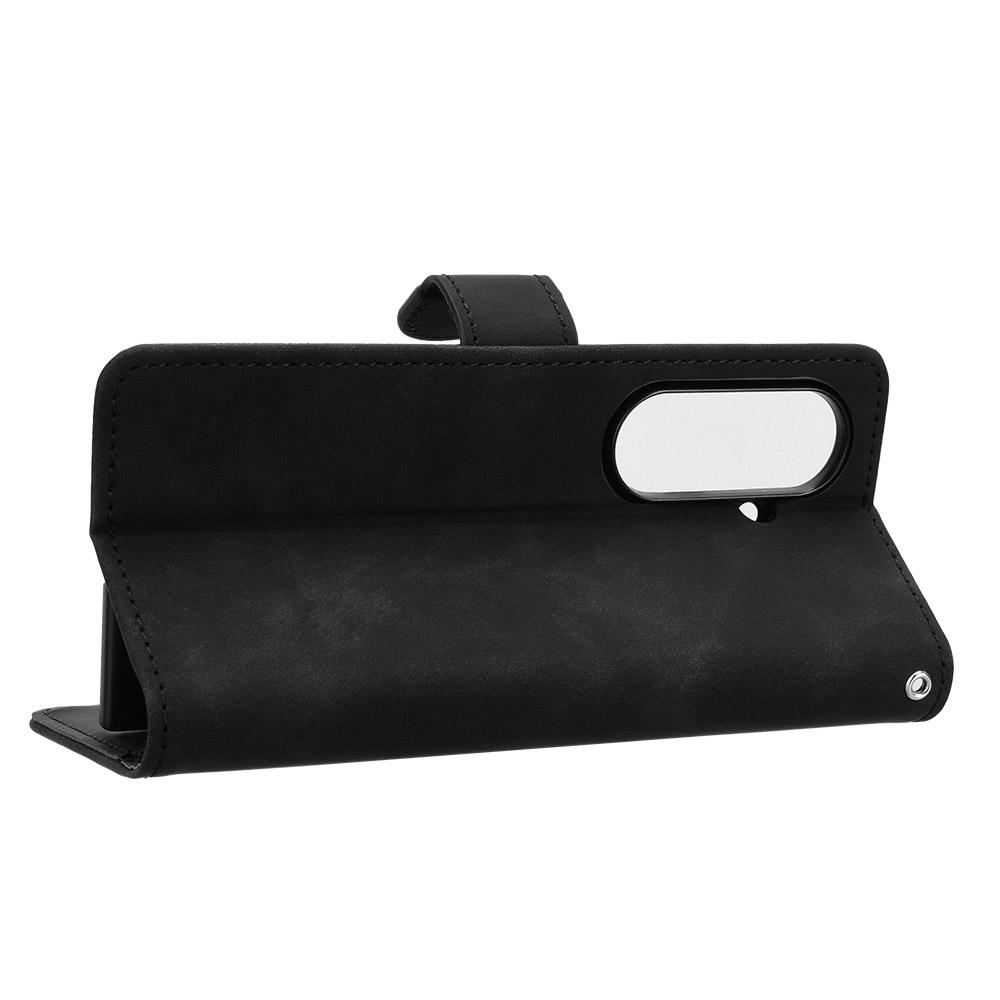 For Samsung Galaxy Z Fold7 5G Leather Case Skin Feel Anti Drop Wallet Flip Phone Cover