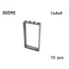 1x4x6 Door Frame Smart Windows 10pcs 60596 60616 60803 57894 60623 60621 92589 MOC Parts House Building Block Model Accessories