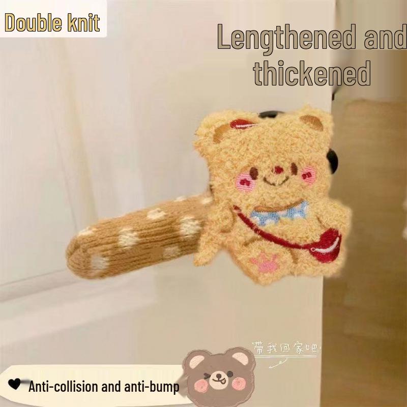 Pony Puppy Winter Door Glove: Anti-Collision Handle Cover for Kids' Rooms, Year of the Horse Decor.