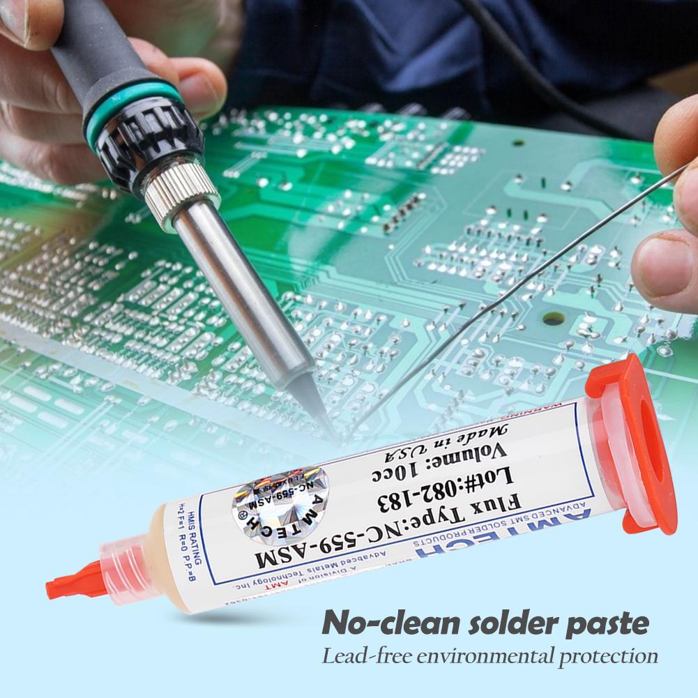10cc Lödflödesfett Kit för Telefon BGA SMD PCB Lödpasta Återarbetningsverktyg Lödpasta med Tryckstångspinnar