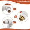 1Pcs 1/2" 20mm PPR Ball Valve Steel Core Plastic Quick Connector Direct Insertion Type Kitchen Faucet Water Pipe Fittings