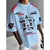 Summer Streetwear Casual Fashion Simple 3D Digital Printed Soft Comfortable Breathable Lightweight Men's T-shirt
