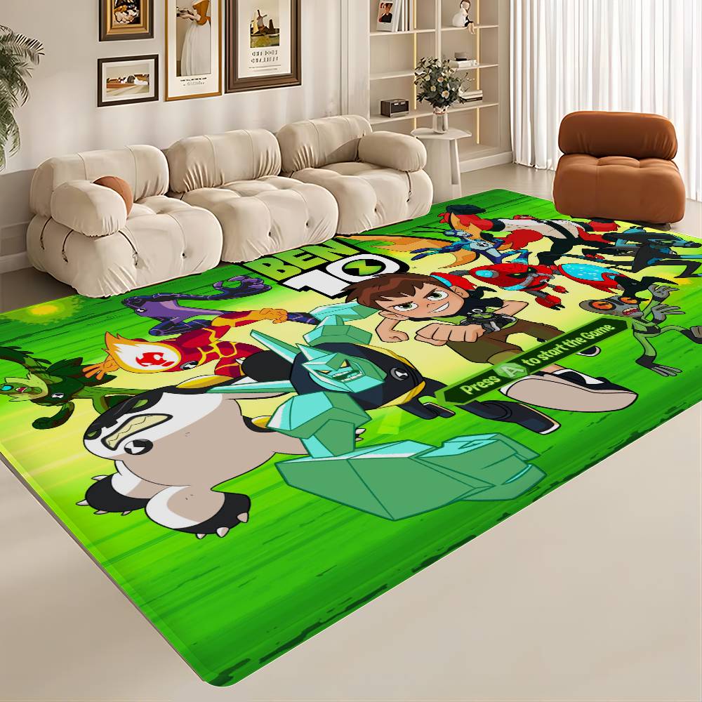 B-Ben 10 Tappetino da Cucina Classico Stanza dei Bambini Decorazione Camera da Letto Balcone Tappetino Antiscivolo Soggiorno Alfombra