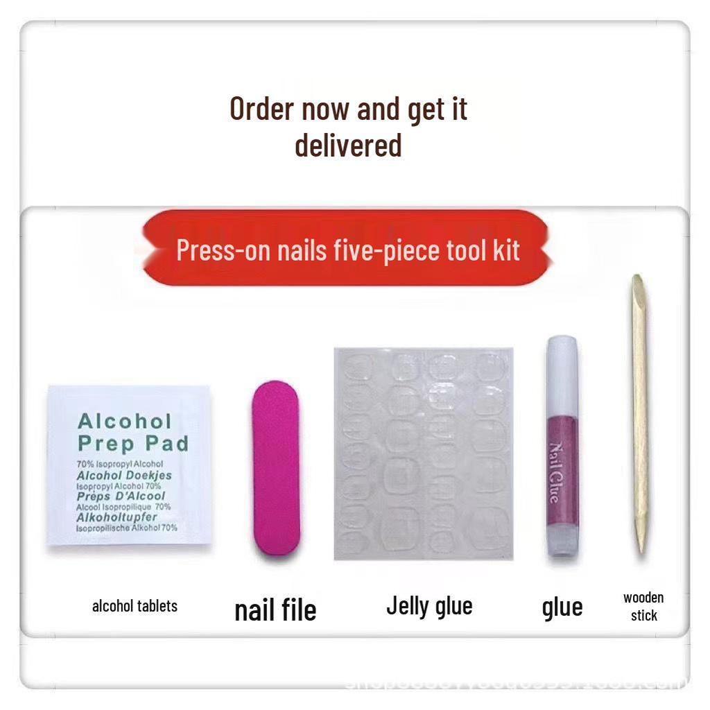 Handmade Camellia Butterfly Pearl Nail Stickers - Removable & Wearable