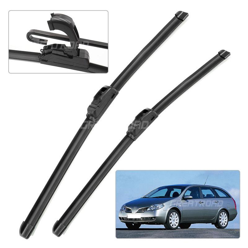 Pour Nissan Primera P12 2001-2007 2002 2003 2004 2005 2006 Essuie-glace Balais d'essuie-glace avant Pare-brise Pare-brise Balayette de fenêtre 26"+19"