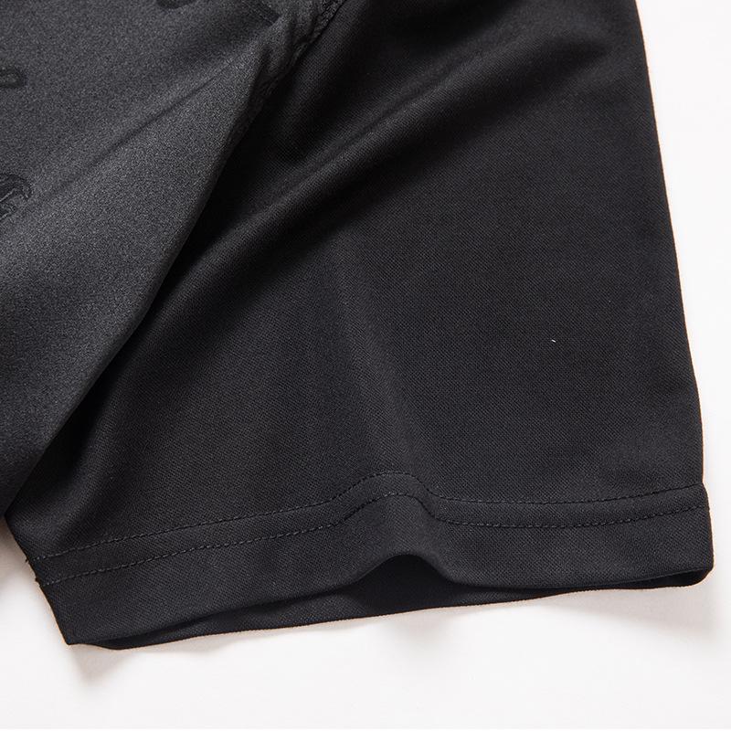 Men's Silk T-shirt Summer Short-sleeved Mulberry Silk Polo Shirt Fashionable Dark Pattern Thin Half-sleeved Top Sweatshirt