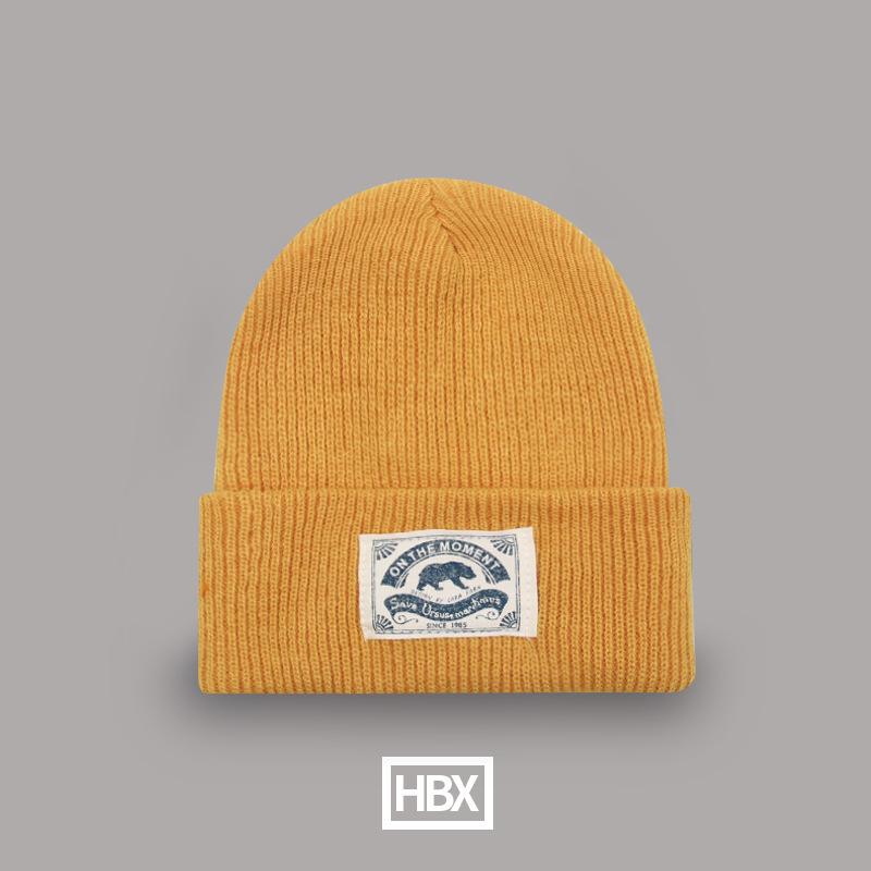 

Knitted Hat for Women in Autumn and Winter Polar Bear Blue Woolen Hat To Keep Warm Korean Style Versatile Couple Cold Hat One Size