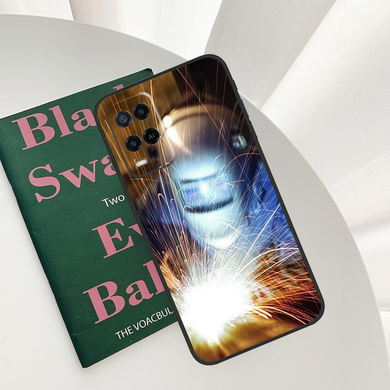 Welder Welding Hot Metal Worker Case For Oppo A54 A74 A94 A54S A57S A15 A16 A17 A52 A72 A76 A96 A58 A78 A98 A77 A5 A9 Cover