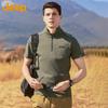 Herren Sommer lockerer Schnitt Stehkragen Kurzarm T-Shirt